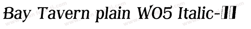 Bay Tavern plain WO5 Italic字体转换